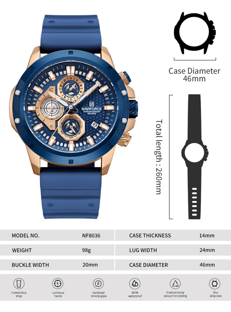 Reloj Naviforce NF8036 RG/BE/BE